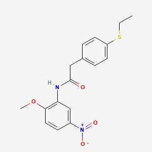 2-(4-(ethylthio)phenyl)-N-(2-methoxy-5-nitrophenyl)acetamide