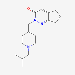 2-{[1-(2-methylpropyl)piperidin-4-yl]methyl}-2H,3H,5H,6H,7H-cyclopenta[c]pyridazin-3-one