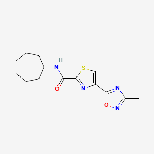 N-cycloheptyl-4-(3-methyl-1,2,4-oxadiazol-5-yl)thiazole-2-carboxamide