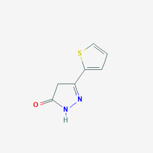 molecular formula C7H6N2OS B2896380 3-(Thiophen-2-yl)-1H-pyrazol-5(4H)-one CAS No. 385381-91-9