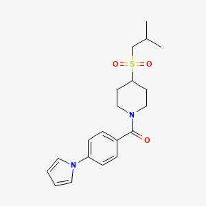 (4-(1H-pyrrol-1-yl)phenyl)(4-(isobutylsulfonyl)piperidin-1-yl)methanone