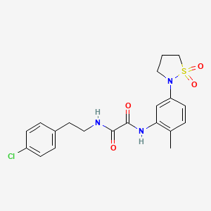 molecular formula C20H22ClN3O4S B2896391 N1-(4-氯苯乙基)-N2-(5-(1,1-二氧化异噻唑烷-2-基)-2-甲基苯基)草酰胺 CAS No. 1105227-90-4