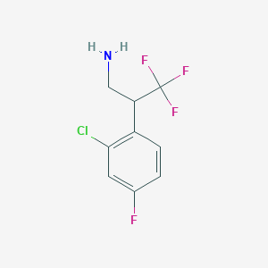 2-(2-Chloro-4-fluorophenyl)-3,3,3-trifluoropropan-1-amine