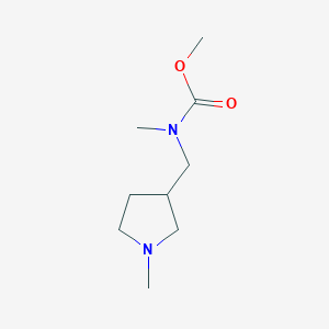 molecular formula C9H18N2O2 B2896399 Methyl N-methyl-N-[(1-methylpyrrolidin-3-yl)methyl]carbamate CAS No. 1592737-45-5