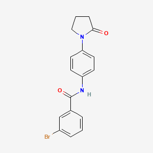 3-bromo-N-[4-(2-oxopyrrolidin-1-yl)phenyl]benzamide