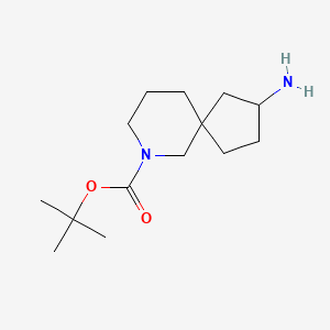 molecular formula C14H26N2O2 B2896418 叔丁基 2-氨基-7-氮杂螺[4.5]癸烷-7-羧酸酯 CAS No. 1638759-80-4