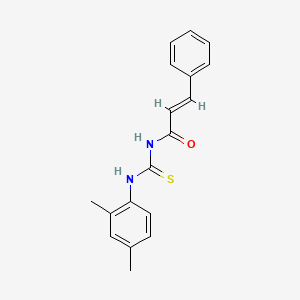 molecular formula C18H18N2OS B2896419 (2E)-N-[(2,4-dimethylphenyl)carbamothioyl]-3-phenylprop-2-enamide CAS No. 347314-43-6