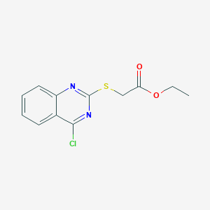 molecular formula C12H11ClN2O2S B289642 Ethyl [(4-chloro-2-quinazolinyl)sulfanyl]acetate 