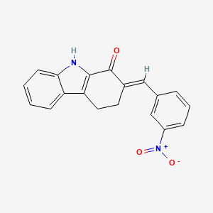 molecular formula C19H14N2O3 B2896422 (2E)-2-[(3-nitrophenyl)methylidene]-4,9-dihydro-3H-carbazol-1-one CAS No. 866138-42-3