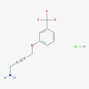 4-[3-(Trifluoromethyl)phenoxy]but-2-yn-1-amine hydrochloride