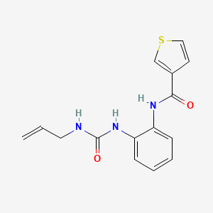 molecular formula C15H15N3O2S B2896427 N-(2-(3-allylureido)phenyl)thiophene-3-carboxamide CAS No. 1207024-48-3