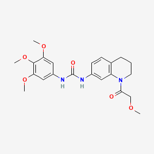 molecular formula C22H27N3O6 B2896429 1-(1-(2-Methoxyacetyl)-1,2,3,4-tetrahydroquinolin-7-yl)-3-(3,4,5-trimethoxyphenyl)urea CAS No. 1203309-78-7