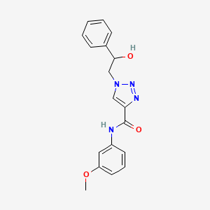 molecular formula C18H18N4O3 B2896431 1-(2-羟基-2-苯乙基)-N-(3-甲氧基苯基)-1H-1,2,3-三唑-4-甲酰胺 CAS No. 1396875-77-6