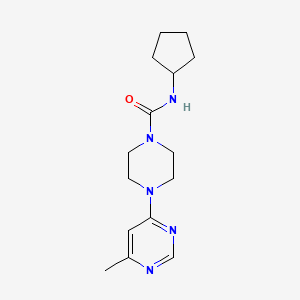 molecular formula C15H23N5O B2896433 N-cyclopentyl-4-(6-methylpyrimidin-4-yl)piperazine-1-carboxamide CAS No. 1421583-44-9