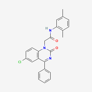 molecular formula C24H20ClN3O2 B2896442 2-(6-chloro-2-oxo-4-phenylquinazolin-1(2H)-yl)-N-(2,5-dimethylphenyl)acetamide CAS No. 932457-71-1