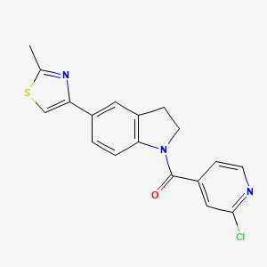 1-(2-chloropyridine-4-carbonyl)-5-(2-methyl-1,3-thiazol-4-yl)-2,3-dihydro-1H-indole