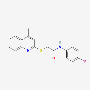 N-(4-fluorophenyl)-2-[(4-methylquinolin-2-yl)sulfanyl]acetamide