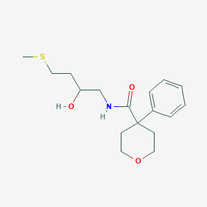molecular formula C17H25NO3S B2896462 N-(2-Hydroxy-4-methylsulfanylbutyl)-4-phenyloxane-4-carboxamide CAS No. 2320421-93-8