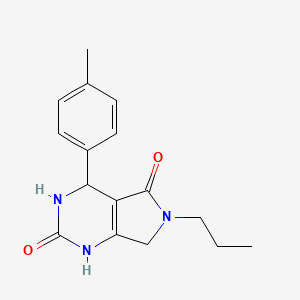 4-(4-methylphenyl)-6-propyl-3,4,6,7-tetrahydro-1H-pyrrolo[3,4-d]pyrimidine-2,5-dione