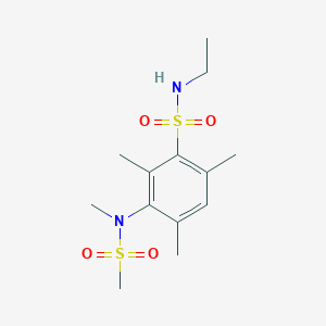 molecular formula C13H22N2O4S2 B2896470 N-ethyl-2,4,6-trimethyl-3-(N-methylmethylsulfonamido)benzenesulfonamide CAS No. 923185-07-3
