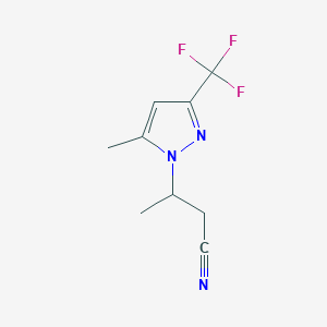 3-(5-Methyl-3-(trifluoromethyl)-1H-pyrazol-1-yl)butanenitrile