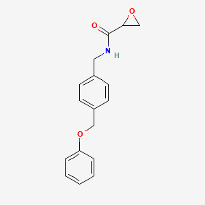 molecular formula C17H17NO3 B2896482 N-[[4-(Phenoxymethyl)phenyl]methyl]oxirane-2-carboxamide CAS No. 2418716-20-6