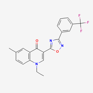 1-ethyl-6-methyl-3-{3-[3-(trifluoromethyl)phenyl]-1,2,4-oxadiazol-5-yl}-1,4-dihydroquinolin-4-one