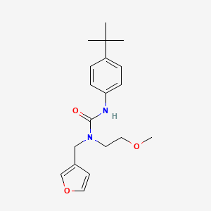 molecular formula C19H26N2O3 B2896489 3-(4-(Tert-butyl)phenyl)-1-(furan-3-ylmethyl)-1-(2-methoxyethyl)urea CAS No. 1421442-33-2