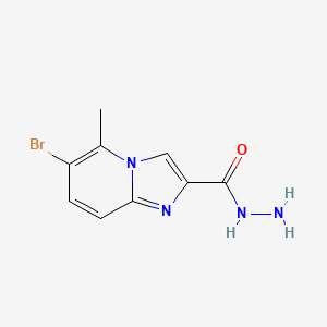 molecular formula C9H9BrN4O B2896491 6-Bromo-5-methylimidazo[1,2-a]pyridine-2-carbohydrazide CAS No. 1820706-68-0