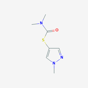 N,N-dimethyl-1-[(1-methyl-1H-pyrazol-4-yl)sulfanyl]formamide