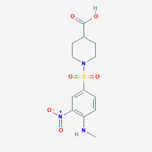1-[4-(Methylamino)-3-nitrobenzenesulfonyl]piperidine-4-carboxylic acid