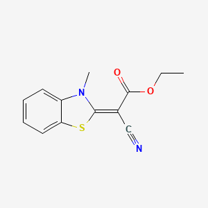 molecular formula C13H12N2O2S B2896498 (E)-ethyl 2-cyano-2-(3-methylbenzo[d]thiazol-2(3H)-ylidene)acetate CAS No. 260980-59-4