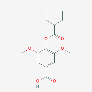 molecular formula C15H20O6 B289650 4-[(2-Ethylbutanoyl)oxy]-3,5-dimethoxybenzoic acid 