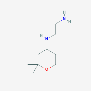 molecular formula C9H20N2O B2896504 N1-(2,2-dimethyltetrahydro-2H-pyran-4-yl)ethane-1,2-diamine CAS No. 1010885-69-4