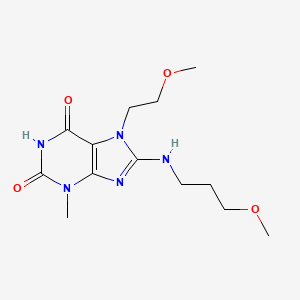 7-(2-methoxyethyl)-8-((3-methoxypropyl)amino)-3-methyl-1H-purine-2,6(3H,7H)-dione