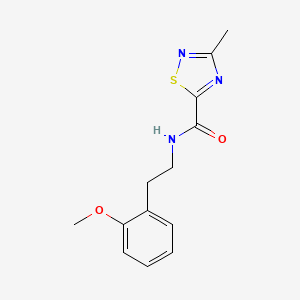 molecular formula C13H15N3O2S B2896510 N-(2-methoxyphenethyl)-3-methyl-1,2,4-thiadiazole-5-carboxamide CAS No. 1448059-46-8