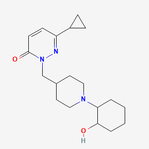 molecular formula C19H29N3O2 B2896513 6-Cyclopropyl-2-{[1-(2-hydroxycyclohexyl)piperidin-4-yl]methyl}-2,3-dihydropyridazin-3-one CAS No. 2097913-02-3