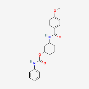 3-(4-Methoxybenzamido)cyclohexyl phenylcarbamate