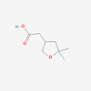 molecular formula C8H14O3 B2896528 2-(5,5-二甲基氧杂环-3-基)乙酸 CAS No. 41644-31-9