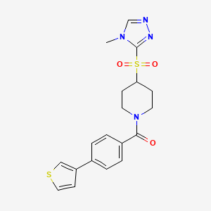 (4-((4-methyl-4H-1,2,4-triazol-3-yl)sulfonyl)piperidin-1-yl)(4-(thiophen-3-yl)phenyl)methanone