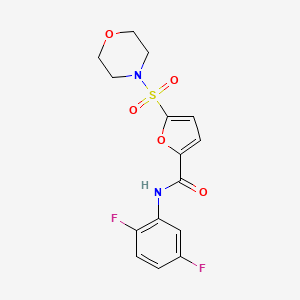 molecular formula C15H14F2N2O5S B2896532 N-(2,5-difluorophenyl)-5-(morpholinosulfonyl)furan-2-carboxamide CAS No. 1172913-57-3