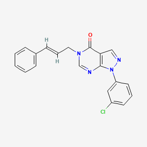 1-(3-chlorophenyl)-5-cinnamyl-1H-pyrazolo[3,4-d]pyrimidin-4(5H)-one