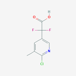 molecular formula C8H6ClF2NO2 B2896541 2-(6-氯-5-甲基吡啶-3-基)-2,2-二氟乙酸 CAS No. 2126161-09-7