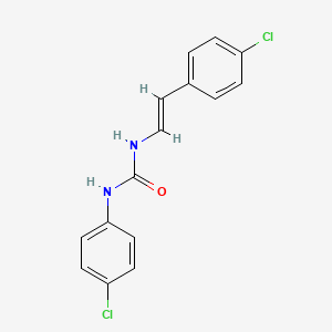 molecular formula C15H12Cl2N2O B2896550 3-(4-氯苯基)-1-[(E)-2-(4-氯苯基)乙烯基]脲 CAS No. 338413-48-2