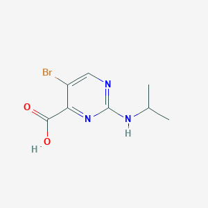 molecular formula C8H10BrN3O2 B2896554 5-Bromo-2-(propan-2-ylamino)pyrimidine-4-carboxylic acid CAS No. 937640-08-9