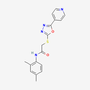 molecular formula C17H16N4O2S B2896557 N-(2,4-dimethylphenyl)-2-[(5-pyridin-4-yl-1,3,4-oxadiazol-2-yl)sulfanyl]acetamide CAS No. 898612-52-7