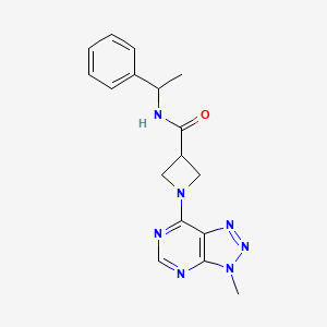 1-(3-methyl-3H-[1,2,3]triazolo[4,5-d]pyrimidin-7-yl)-N-(1-phenylethyl)azetidine-3-carboxamide