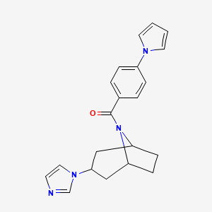 ((1R,5S)-3-(1H-imidazol-1-yl)-8-azabicyclo[3.2.1]octan-8-yl)(4-(1H-pyrrol-1-yl)phenyl)methanone