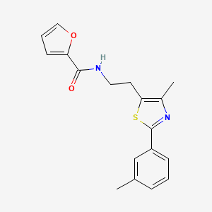 molecular formula C18H18N2O2S B2896570 N-(2-(4-methyl-2-(m-tolyl)thiazol-5-yl)ethyl)furan-2-carboxamide CAS No. 869070-23-5