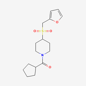 Cyclopentyl(4-((furan-2-ylmethyl)sulfonyl)piperidin-1-yl)methanone